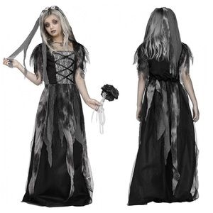 Fun World Dead Bride Child Medium 8-10 Costume Gothic Ghost Zombie 124452